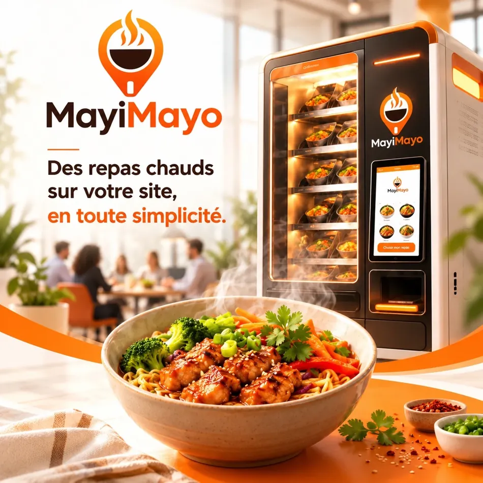 Composition de référence présentant le distributeur et le repas MayiMayo